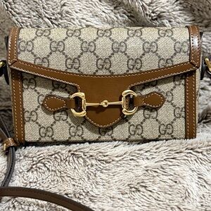 Gucci Tan and Brown Crossbody Bag